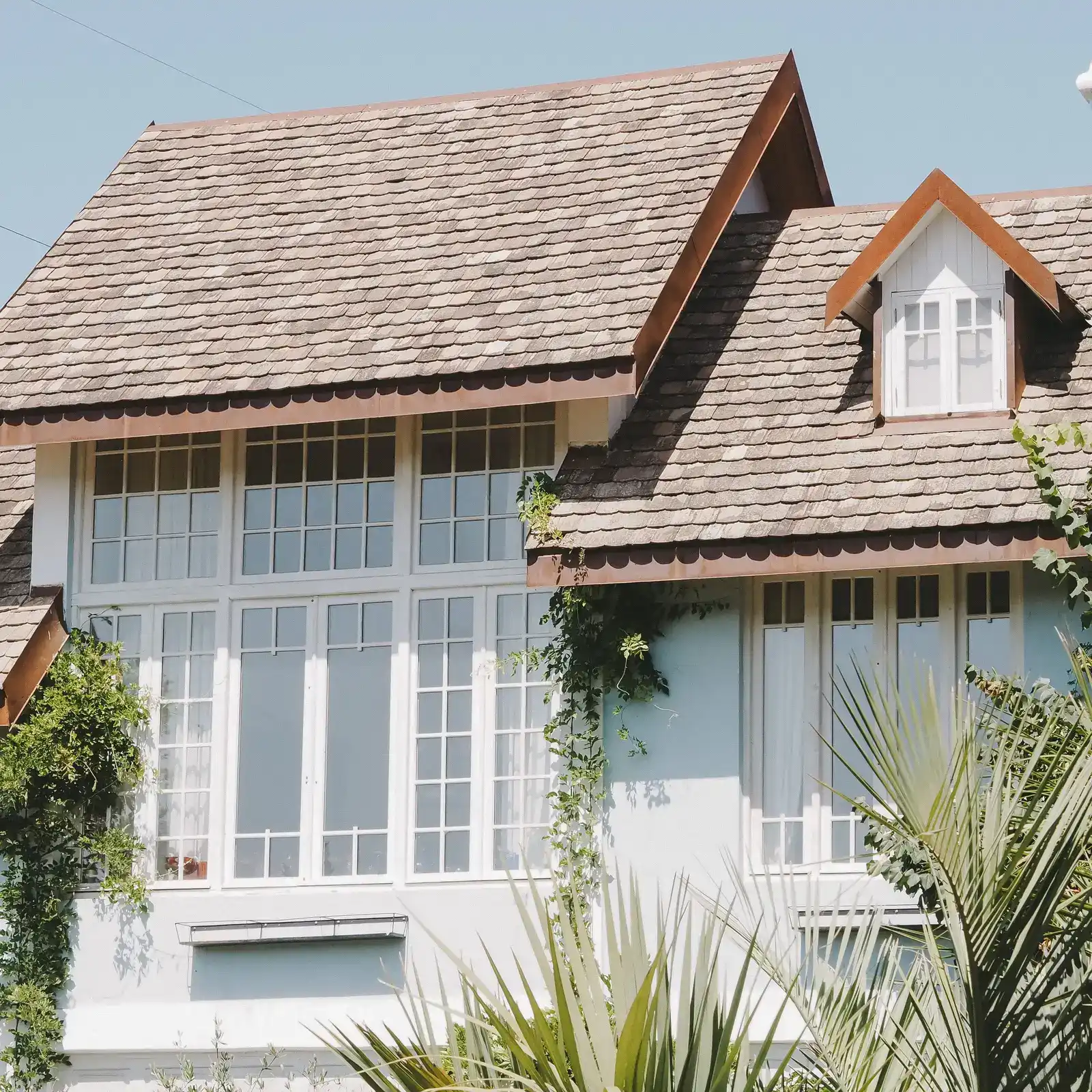 A newly restored roof